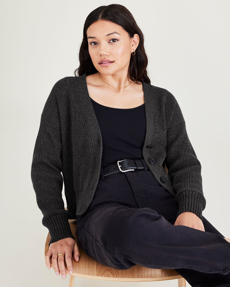 (image for) Lively Cropped Cardigan, Relaxed Fit